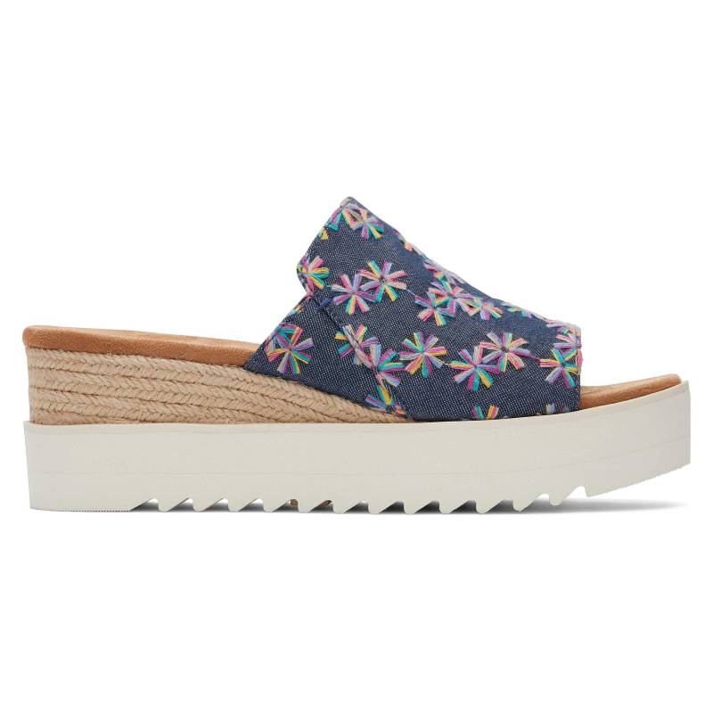 Damen-plateau-pantoletten Mit Blumenmuster Diana Unisex von TOMS