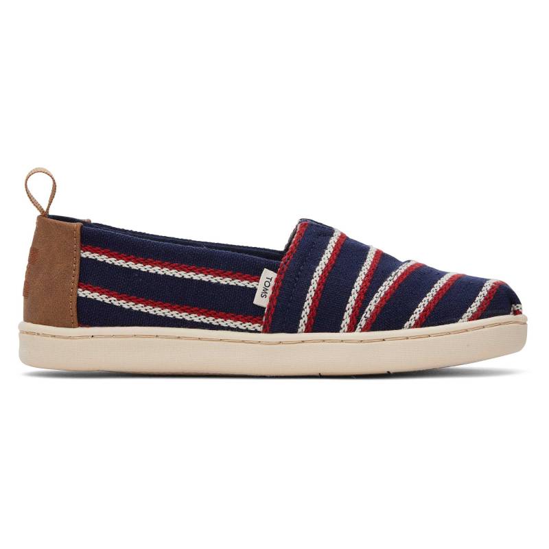 Gestreifte Espadrilles Gewebt Kind Alpargata Unisex  31 von TOMS