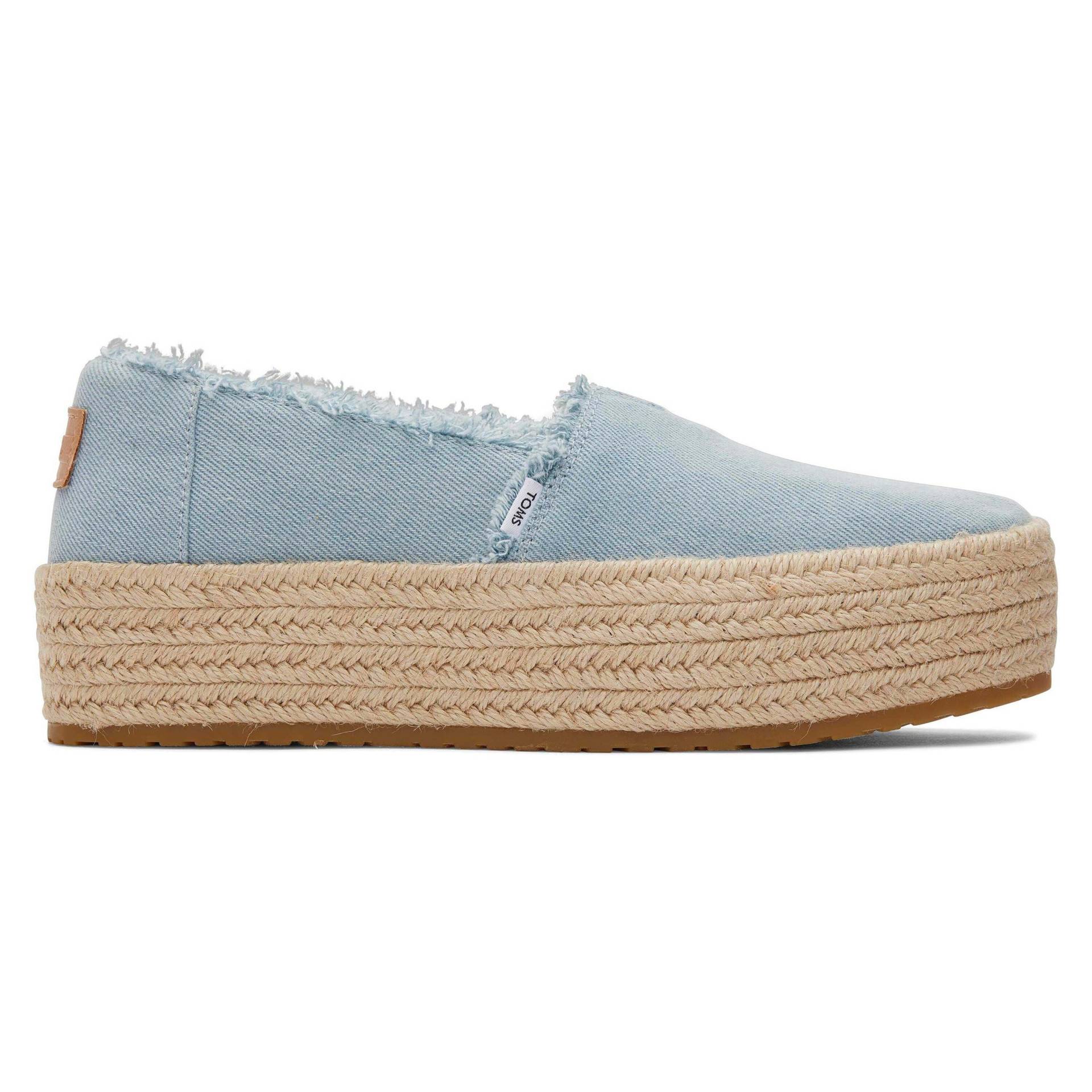 Damen-plattform-espadrilles Aus Jeans Valencia Damen  38.5 von TOMS