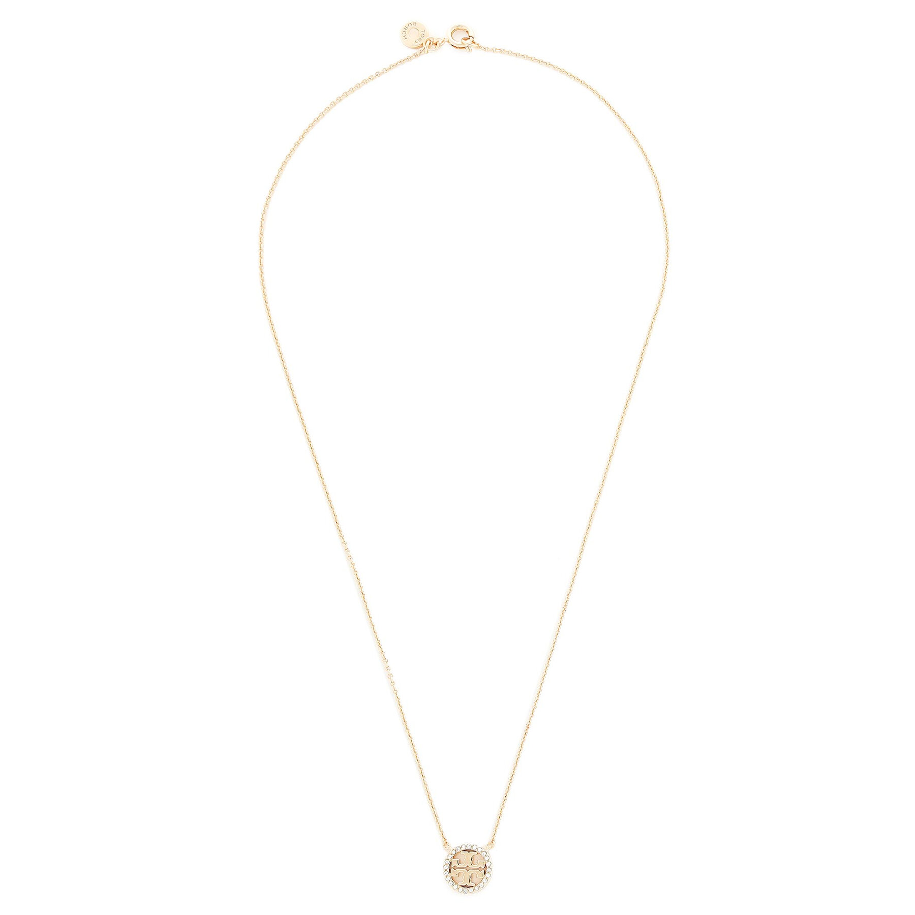 Halskette Tory Burch Crystal Logo Delicate Necklace 53420 Goldfarben von TORY BURCH