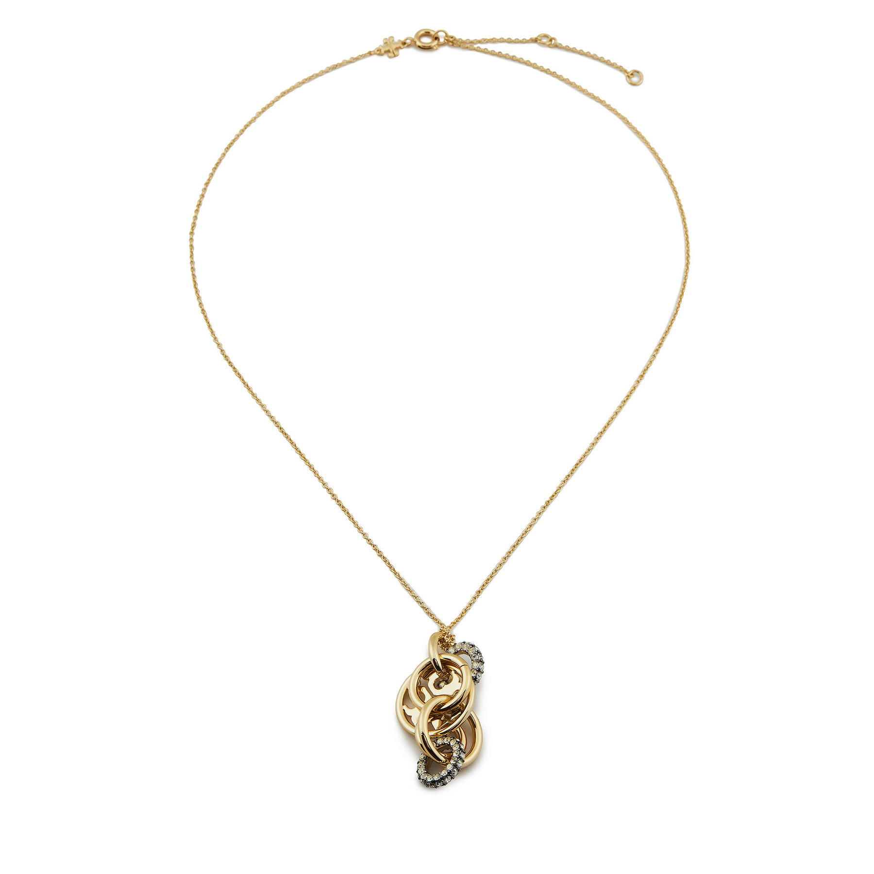 Halskette Tory Burch Miller Pave Interlocking Pendant 157990 Goldfarben Halskette Tory Burch Miller Pave Interlocking Pendant 157990 Goldfarben von TORY BURCH