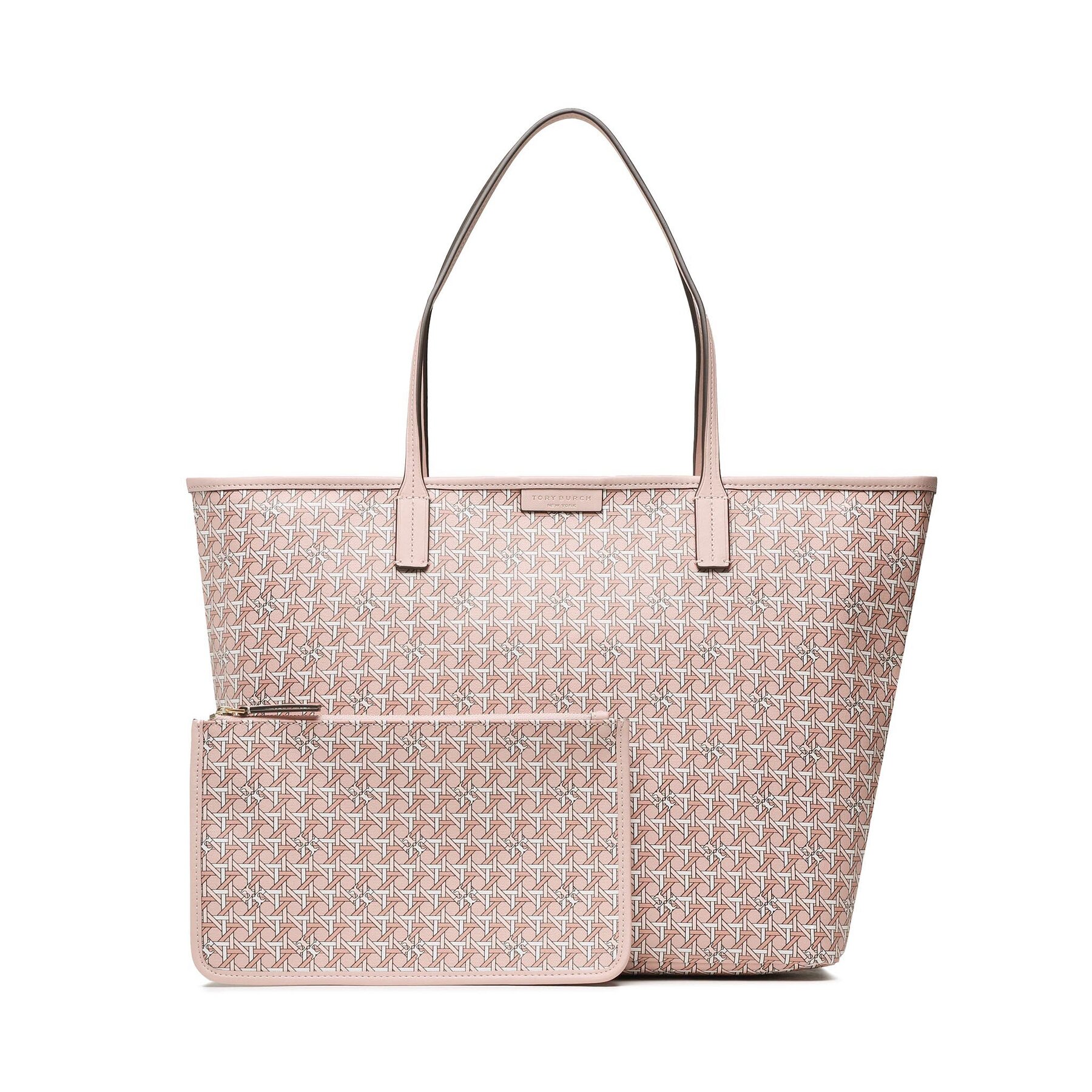 Handtasche Tory Burch Basketweave Tote 145634 Rosa von TORY BURCH