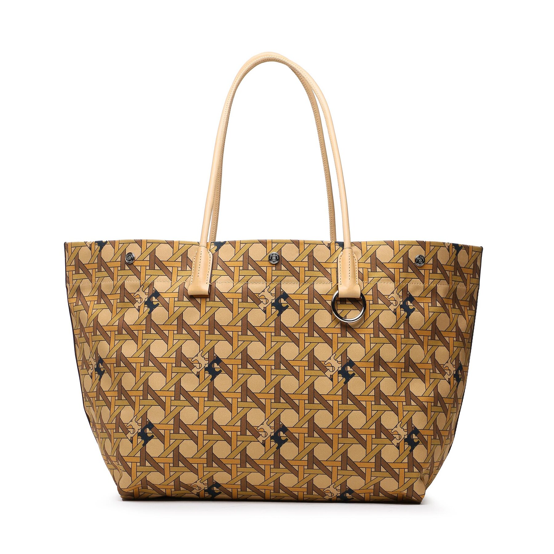 Handtasche Tory Burch Canvas Basketweave Tote 139623 Beige von TORY BURCH