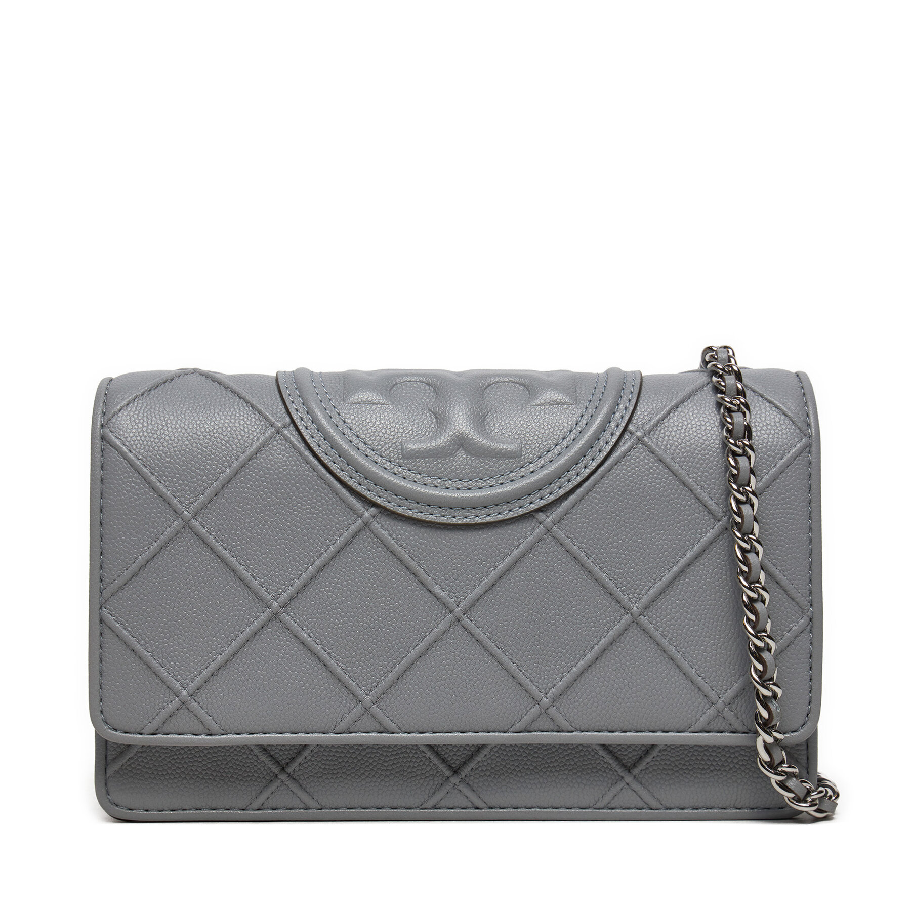 Handtasche Tory Burch Fleming Soft Polished Grain Chain Wallet 158604 Grau Handtasche Tory Burch Fleming Soft Polished Grain Chain Wallet 158604 Grau von TORY BURCH
