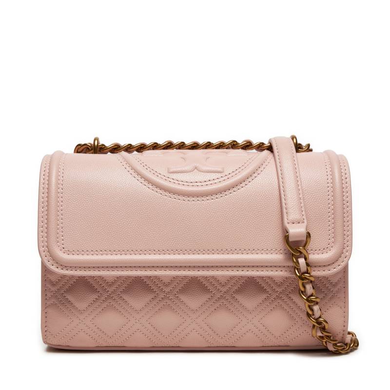 Handtasche Tory Burch Small Fleminf Polished Grain Convertible Shoulder Bag 158435 Rosa von TORY BURCH