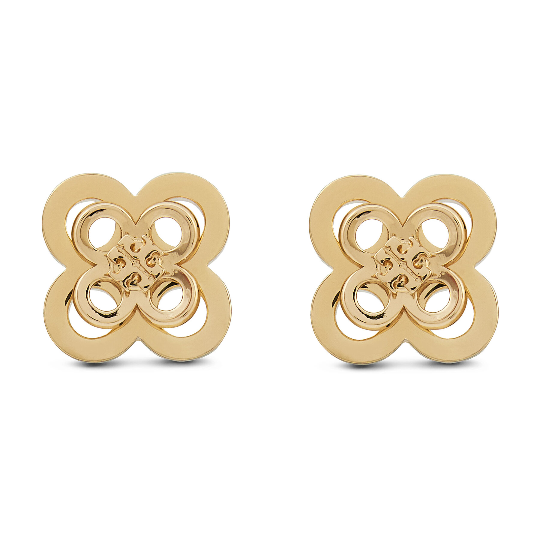 Ohrringe Tory Burch Kira Clover Stacked Stud 153719 Goldfarben von TORY BURCH