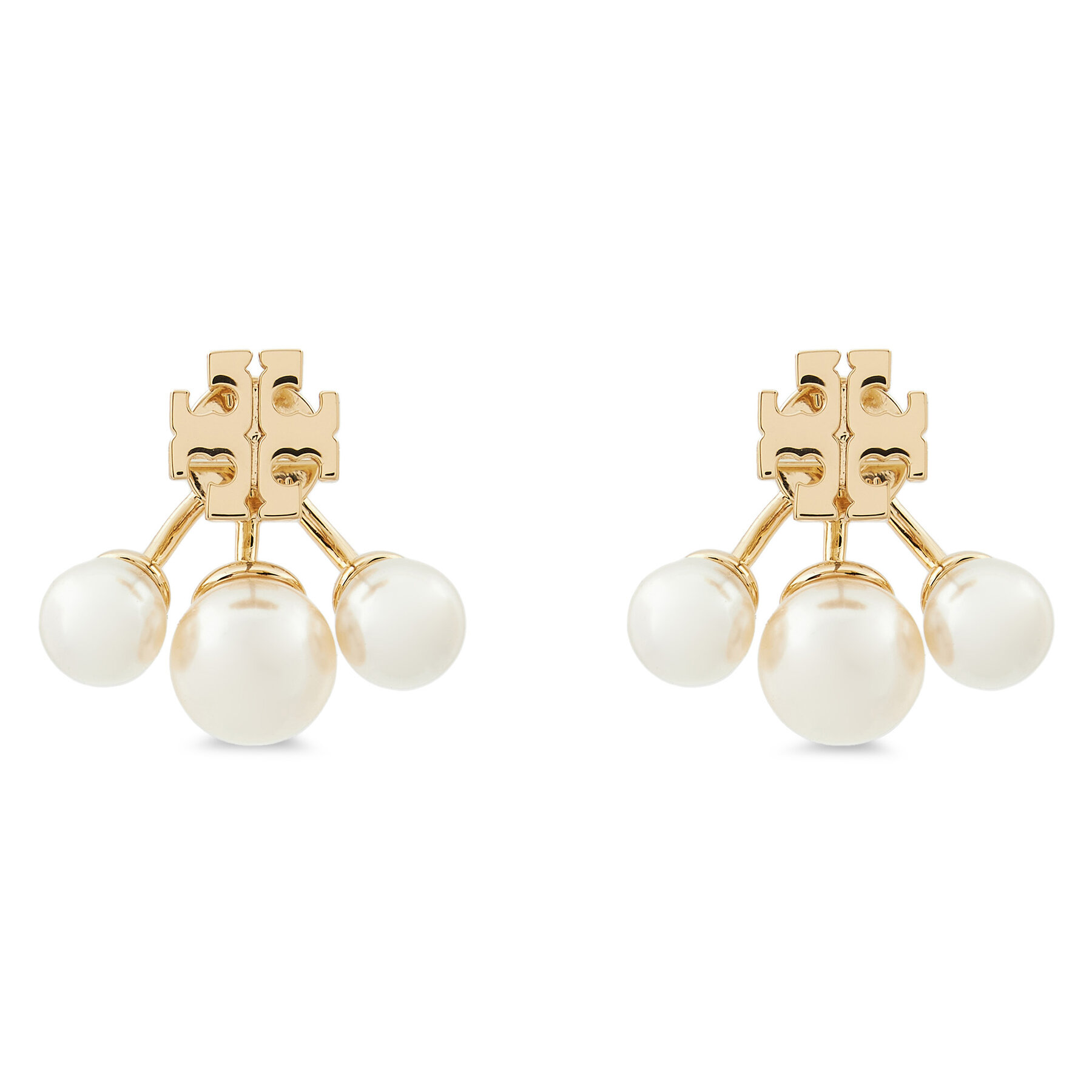 Ohrringe Tory Burch Kira Pearl Front-Back Earring 153672 Goldfarben von TORY BURCH