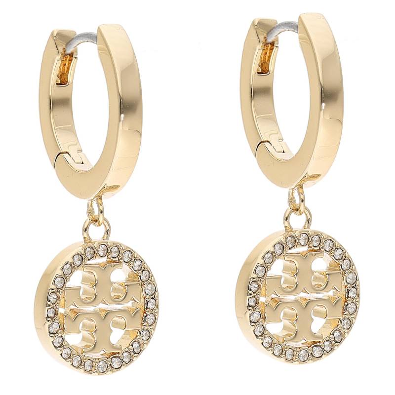 Ohrringe Tory Burch Miller Pave Hoop Earring 87041 Goldfarben von TORY BURCH