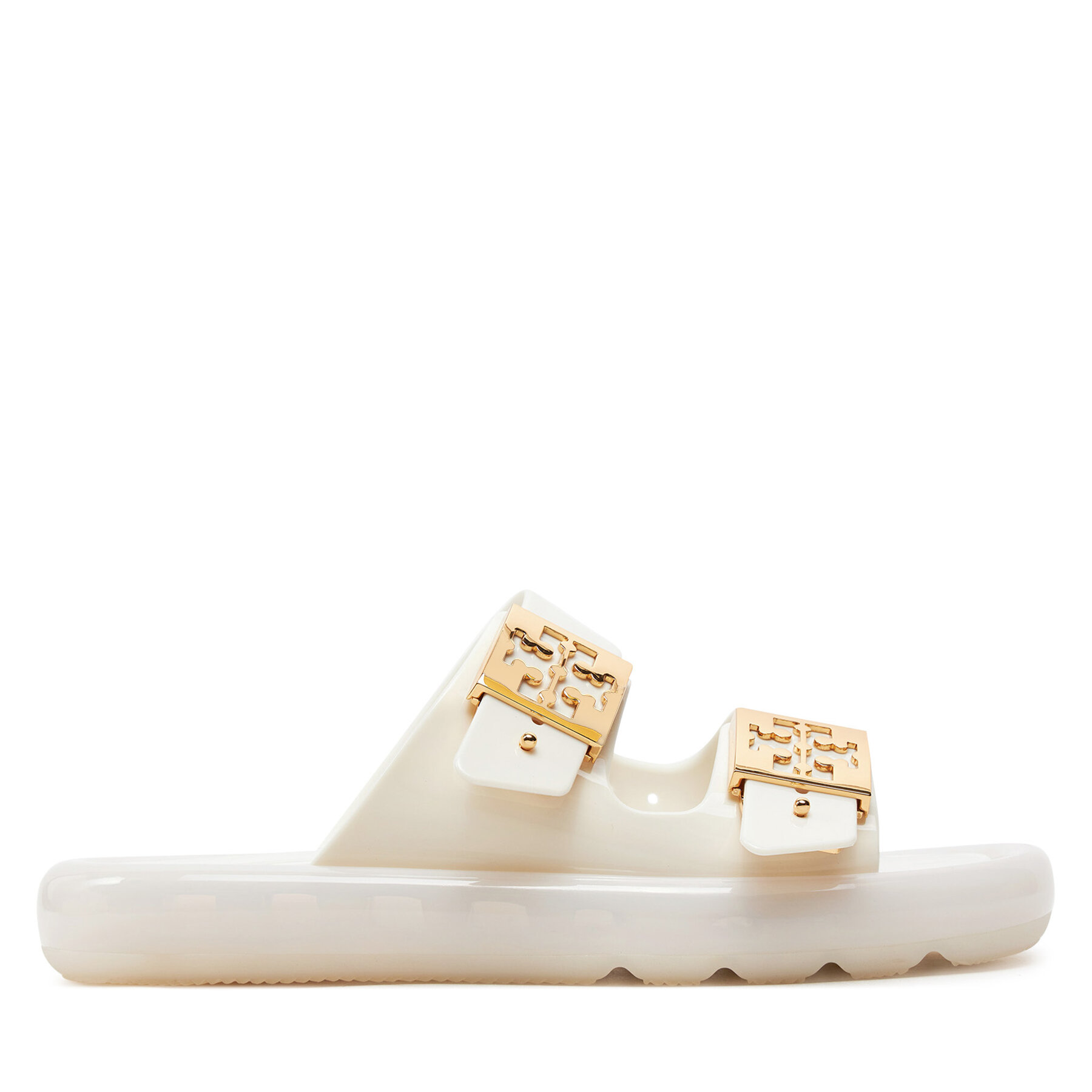 Pantoletten Tory Burch Buckle Bubble Jelly 149718 Beige von TORY BURCH