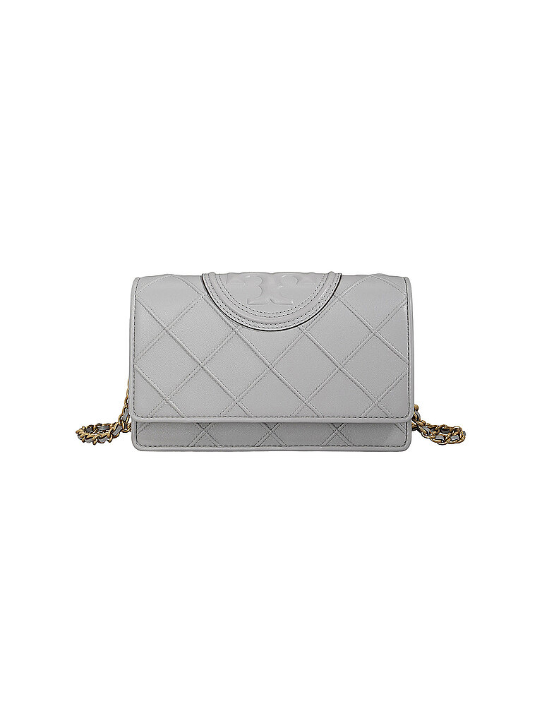TORY BURCH Ledergeldbörse FLEMING SOFT hellgrau TORY BURCH Ledergeldbörse FLEMING SOFT hellgrau von TORY BURCH