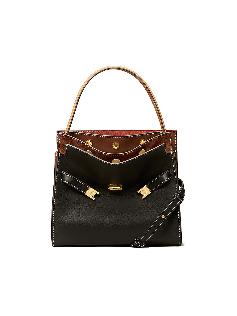 TORY BURCH Ledertasche - Double Bag Small schwarz TORY BURCH Ledertasche - Double Bag Small schwarz von TORY BURCH