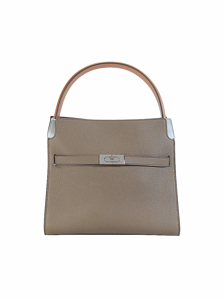 TORY BURCH Ledertasche - Henkeltasche LEE SMALL DOUBLE BAG grau TORY BURCH Ledertasche - Henkeltasche LEE SMALL DOUBLE BAG grau von TORY BURCH
