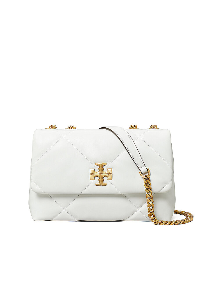 TORY BURCH Ledertasche - Schultertasche KIRA DIAMOND  weiss von TORY BURCH