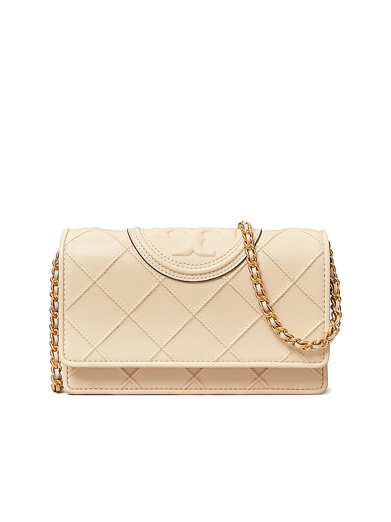 TORY BURCH Ledertasche - Umhängetasche FLEMING SOFT CHAIN WALLET creme von TORY BURCH