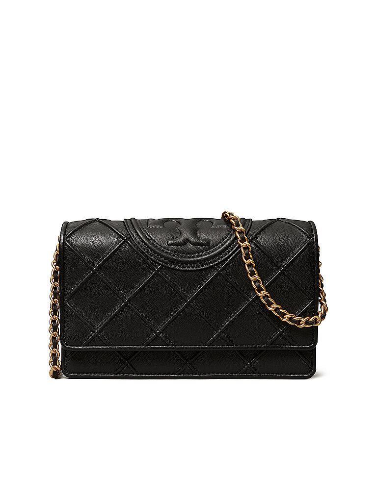 TORY BURCH Ledertasche - Umhängetasche FLEMING SOFT CHAIN WALLET schwarz von TORY BURCH