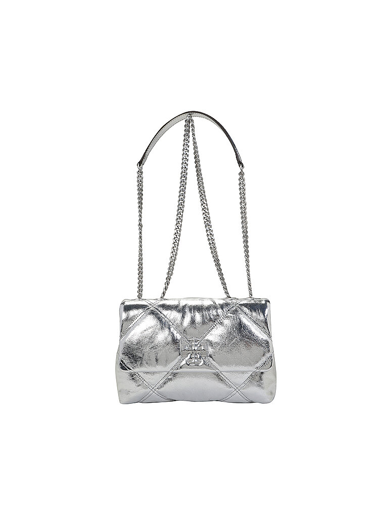 TORY BURCH Ledertasche - Umhängetasche KIRA Small silber von TORY BURCH