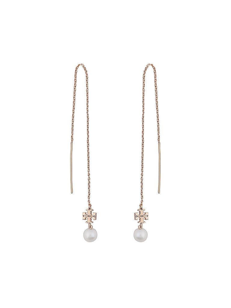 TORY BURCH Ohrringe KIRA PEARL LONG EARRING gold von TORY BURCH