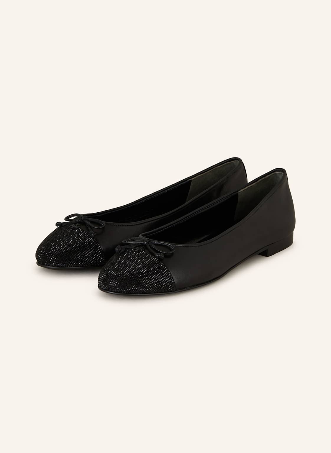 Tory Burch Ballerinas Mit Schmucksteinen schwarz von TORY BURCH