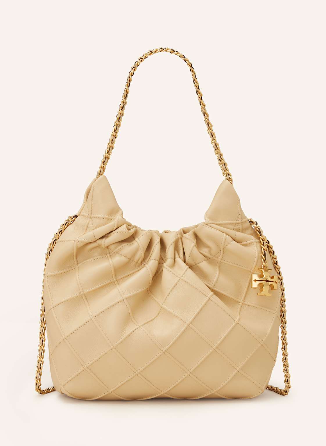 Tory Burch Beuteltasche Fleming beige Tory Burch Beuteltasche Fleming beige von TORY BURCH
