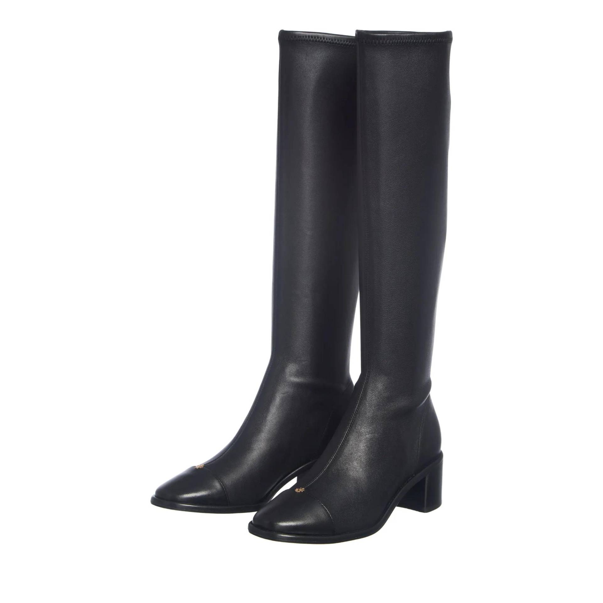 Tory Burch Boots & Stiefeletten - Cap-Toe Knee High Boot 55Mm - Gr. 35,5 (EU) - in Schwarz - für Damen von TORY BURCH