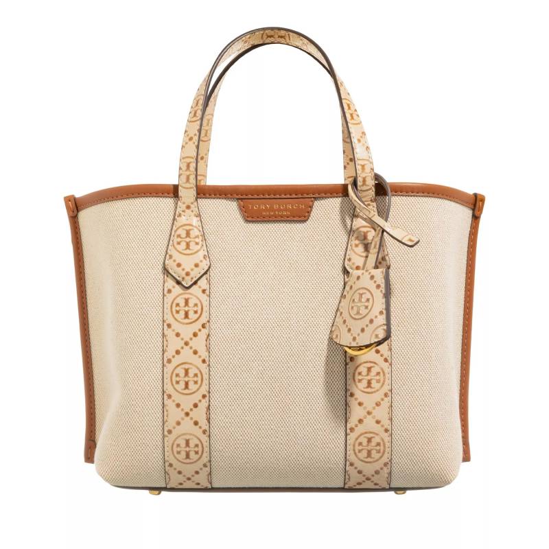 Tory Burch Handtasche - Perry Canvas Small Triple-Compartment Tote - Gr. unisize - in Beige - für Damen von TORY BURCH