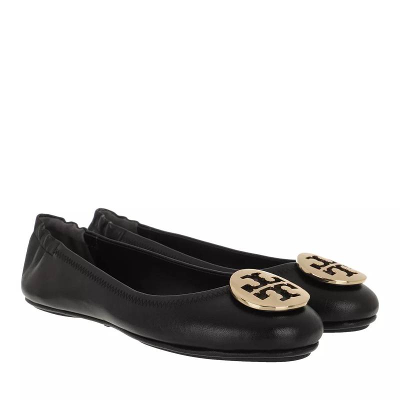 Tory Burch Loafers & Ballerinas - Minnie Travel Ballet With Metal Logo - Gr. 36 (EU) - in Schwarz - für Damen von TORY BURCH