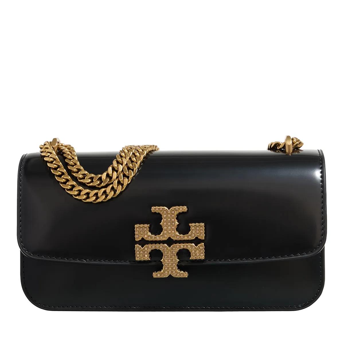 Tory Burch Schultertasche - Eleanor Pave Spazzolato E/W Small Convertible Shou - Gr. unisize - in Schwarz - für Damen von TORY BURCH