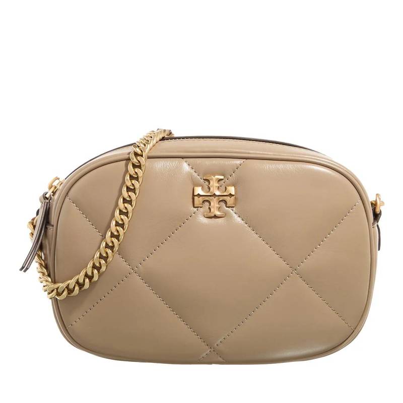 Tory Burch Schultertasche - Kira Diamond Quilt Camera Bag - Gr. unisize - in Taupe - für Damen von TORY BURCH