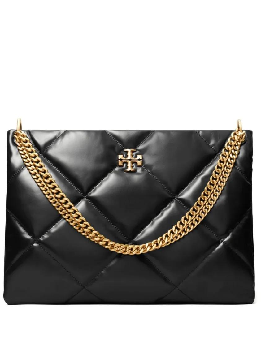 Tory Burch Schultertasche - Kira Diamond Quilt Hobo - Gr. unisize - in Schwarz - für Damen von TORY BURCH