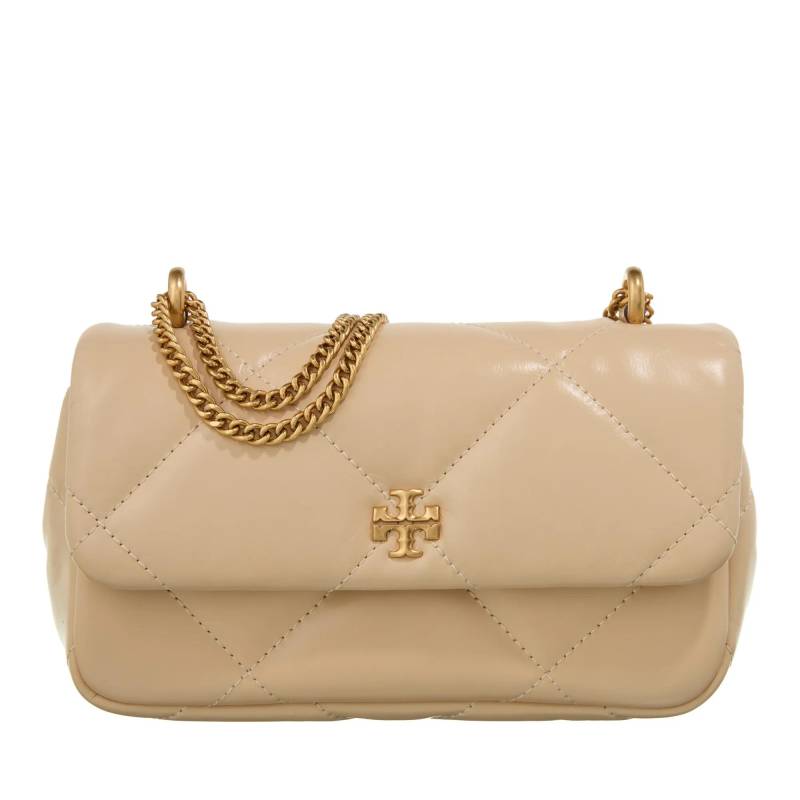 Tory Burch Schultertasche - Kira Diamond Quilt Mini Flap Bag - Gr. unisize - in Beige - für Damen von TORY BURCH