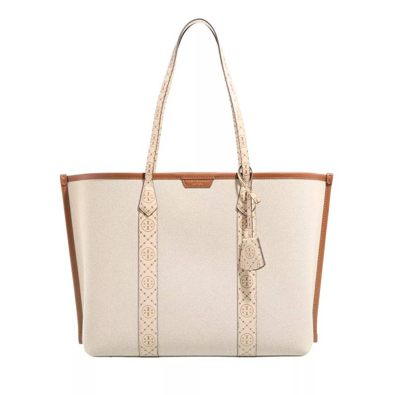 Tory Burch Schultertasche - Perry Canvas Triple-Compartment Tote - Gr. unisize - in Beige - für Damen von TORY BURCH