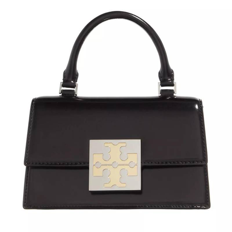 Tory Burch Schultertasche - Trend Spazzolato Mini Top-Handle Bag - Gr. unisize - in Schwarz - für Damen von TORY BURCH