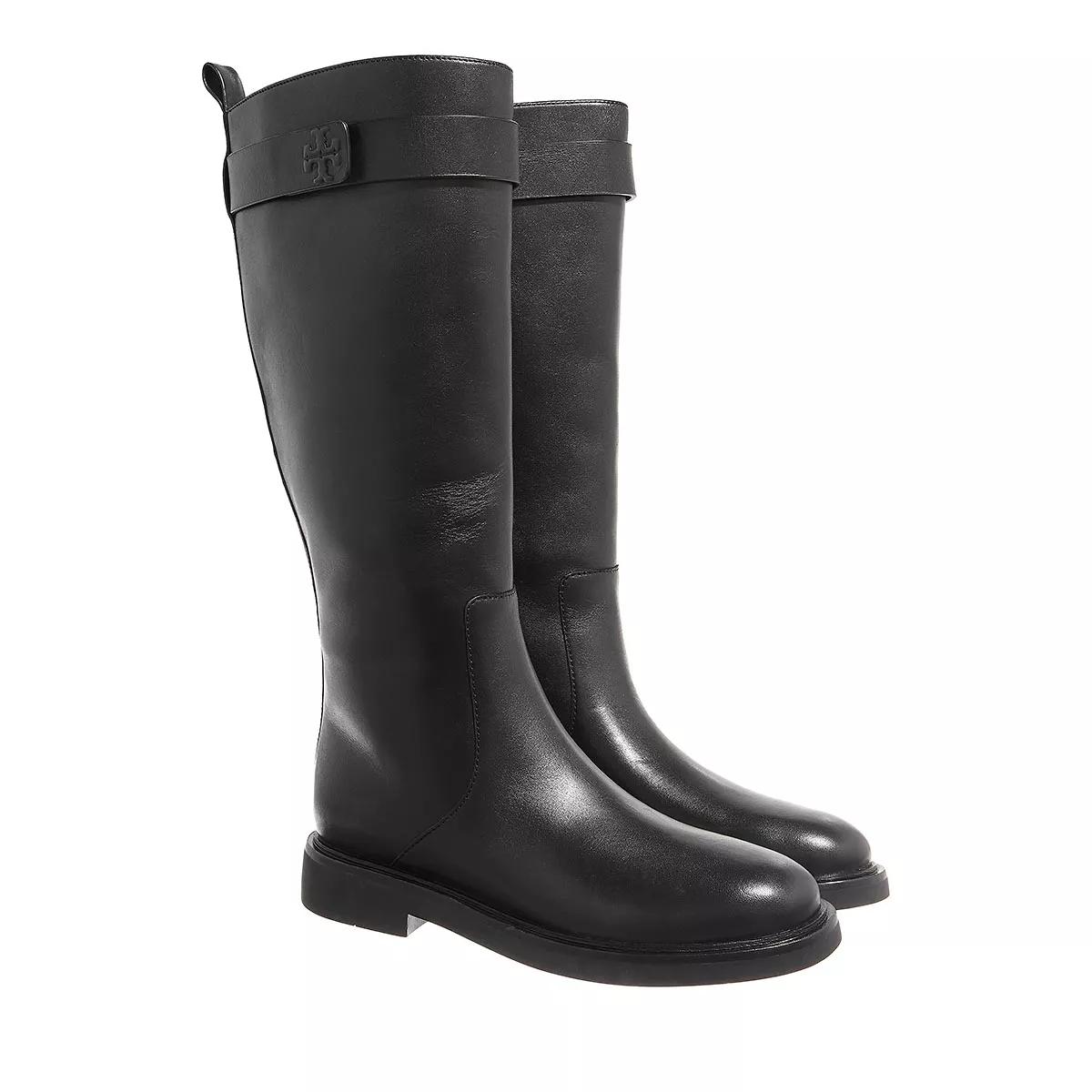 Tory Burch Stiefel & Boots - Double T Tall Boot - Gr. 39 (EU) - in Schwarz - für Damen von TORY BURCH