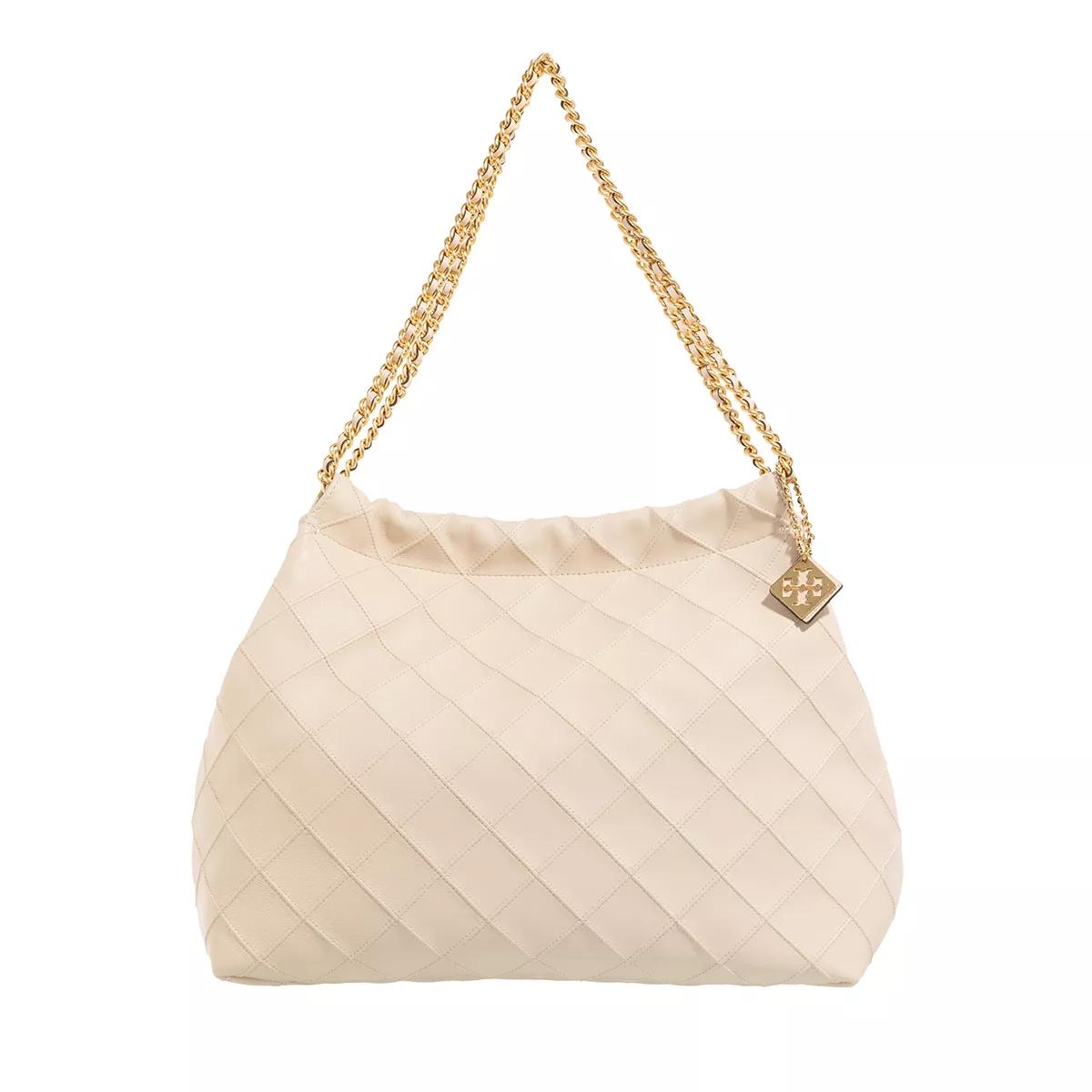 Tory Burch Umhängetasche - Fleming Soft Drawstring Hobo - Gr. unisize - in Creme - für Damen von TORY BURCH