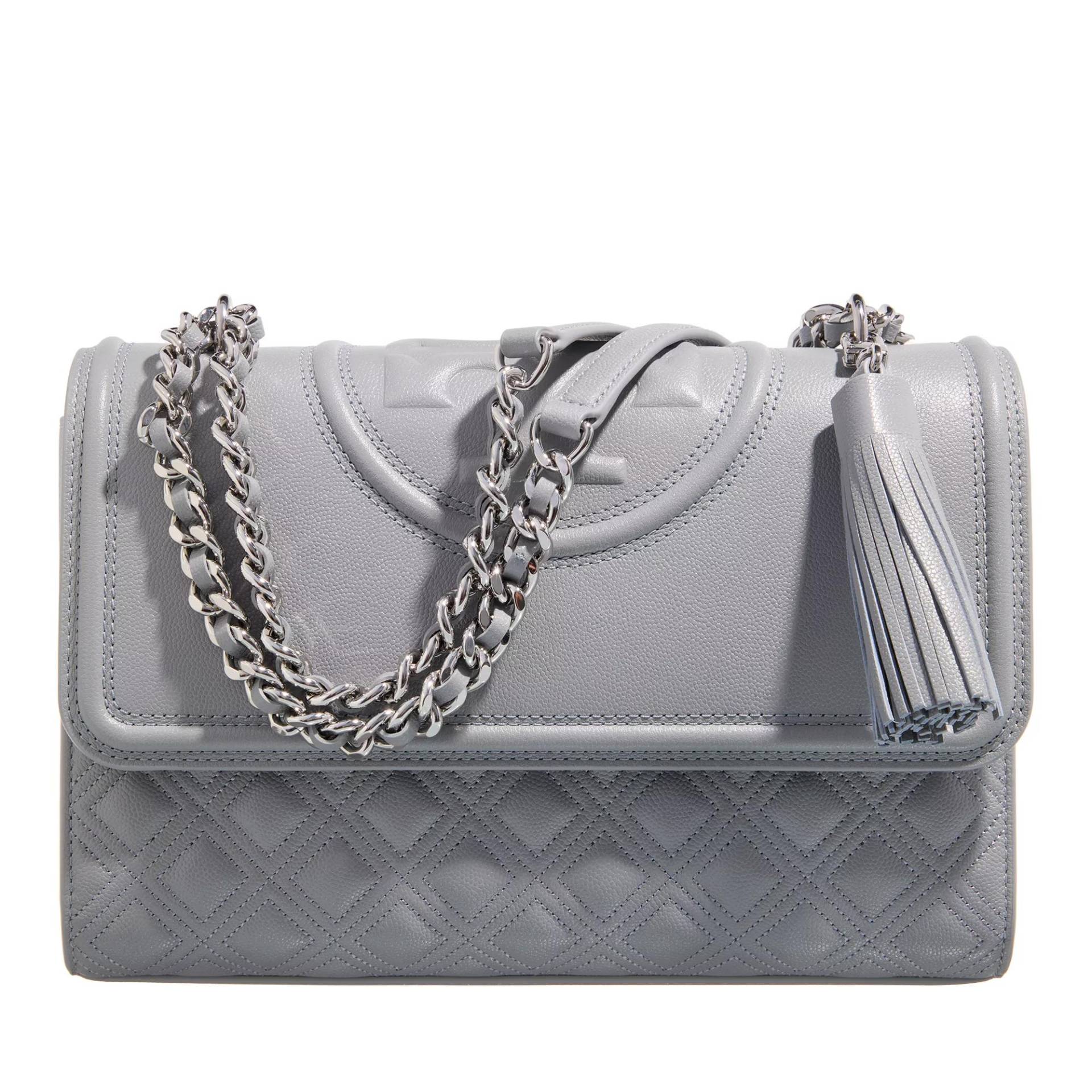 Tory Burch Umhängetasche - Fleming Soft Grain Convertible Shoulder Bag - Gr. unisize - in Grau - für Damen von TORY BURCH