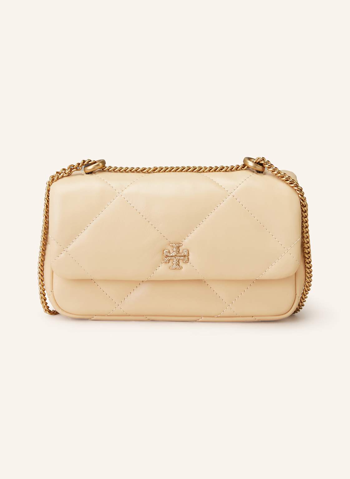 Tory Burch Umhängetasche Kira Mit Schmucksteinen beige von TORY BURCH