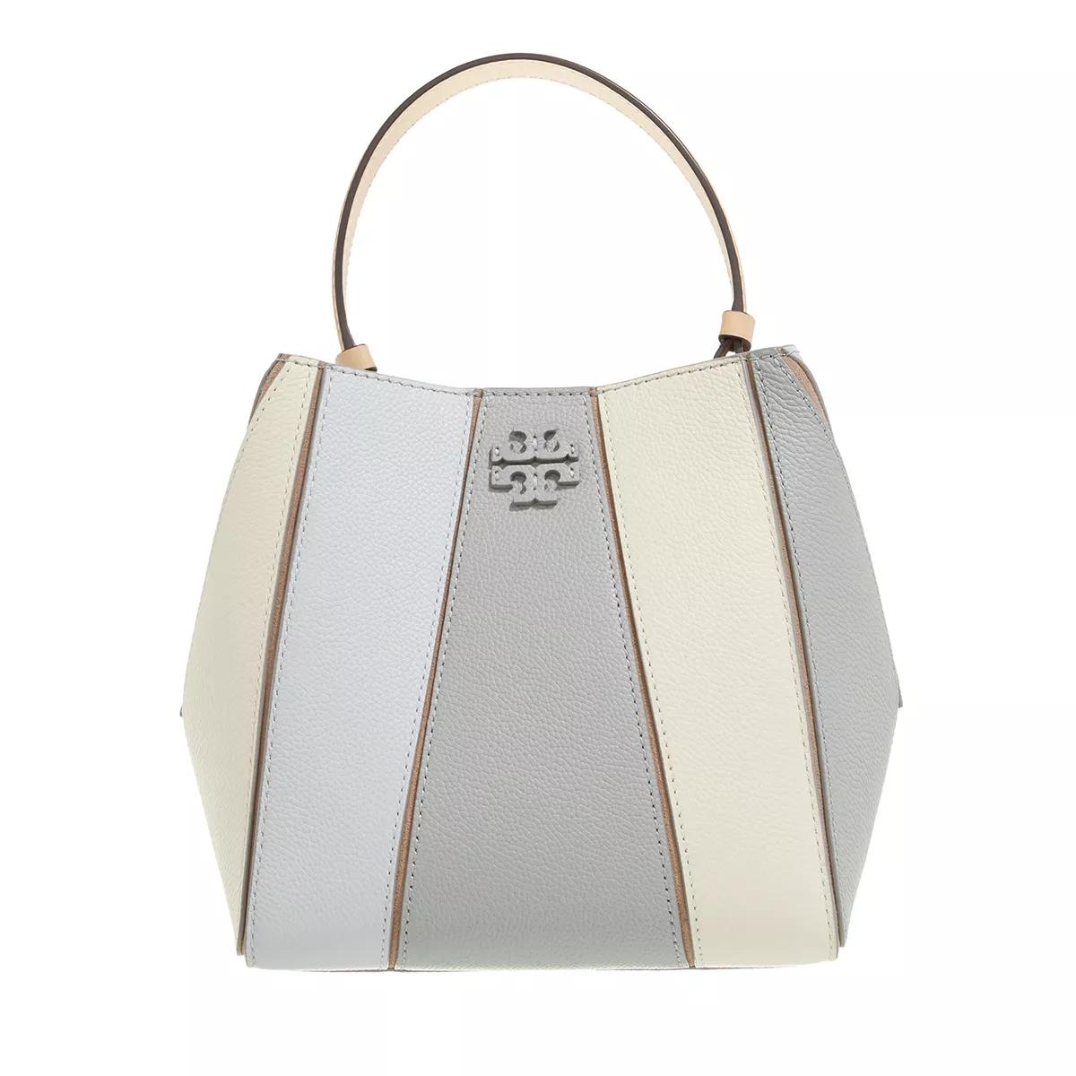 Tory Burch Umhängetasche - McGraw Color-block Small Bucket Bag - Gr. unisize - in Creme - für Damen von TORY BURCH