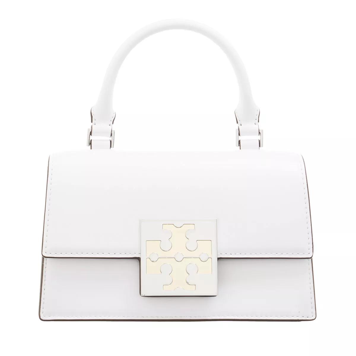 Tory Burch Umhängetasche - Trend Spazzolato Mini Top-Handle Bag - Gr. unisize - in Weiß - für Damen von TORY BURCH