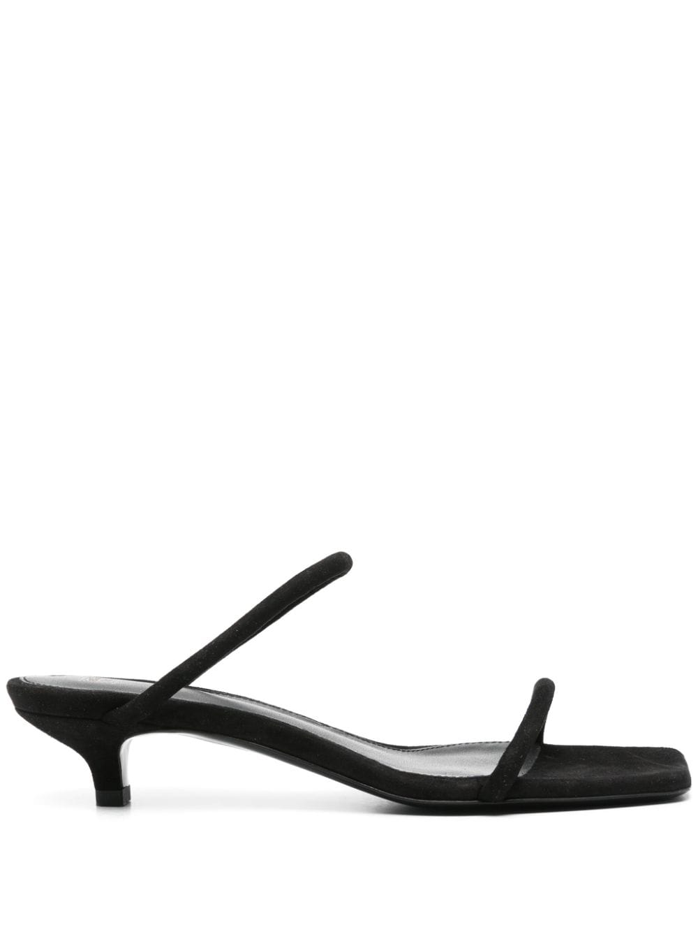 TOTEME 50mm suede mules - Black von TOTEME