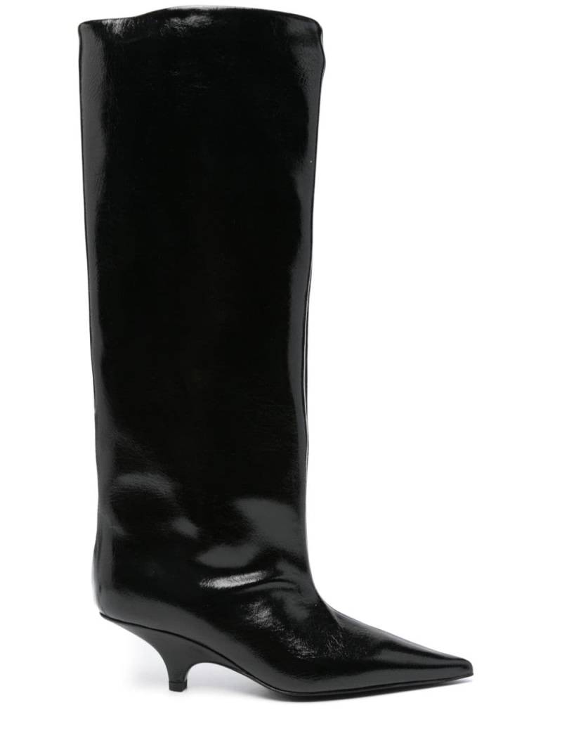 TOTEME 55mm The Wedge-Heel boots - Black von TOTEME