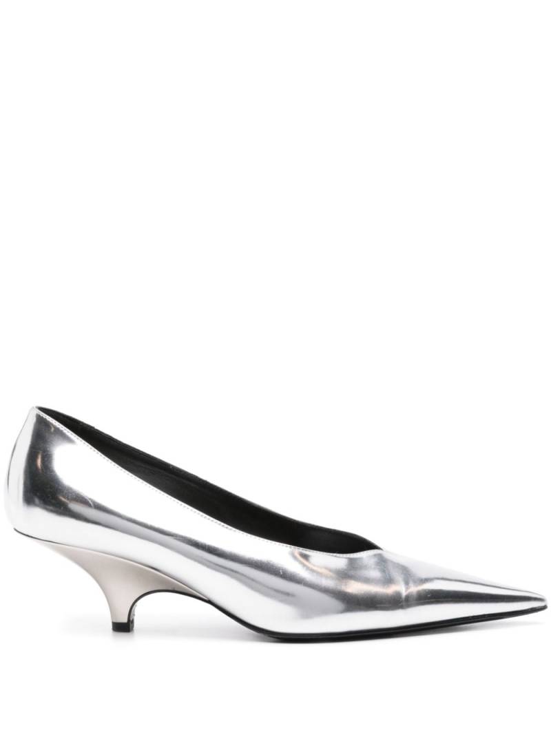 TOTEME 55mm metallic-finish pumps - Silver von TOTEME