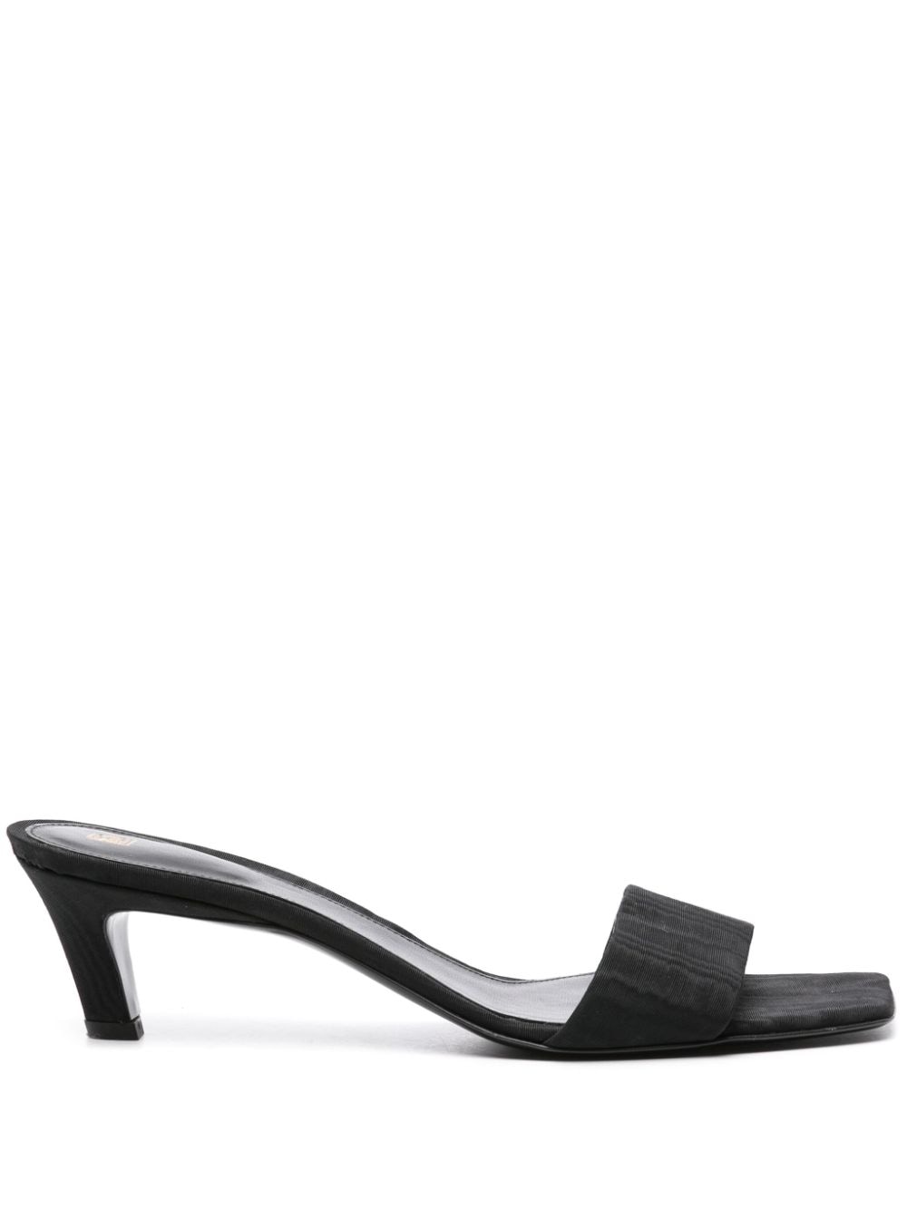 TOTEME 55mm moire-effect mules - Black von TOTEME