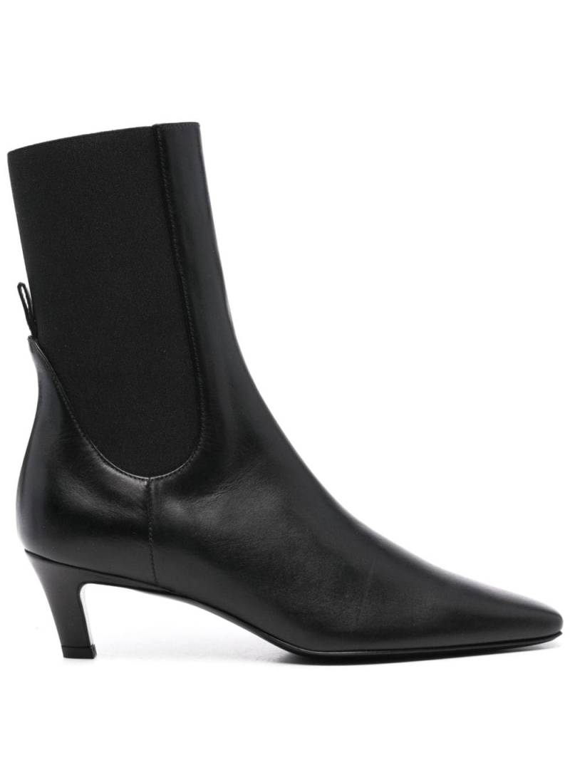 TOTEME The Mid Heel leather boots - Black von TOTEME