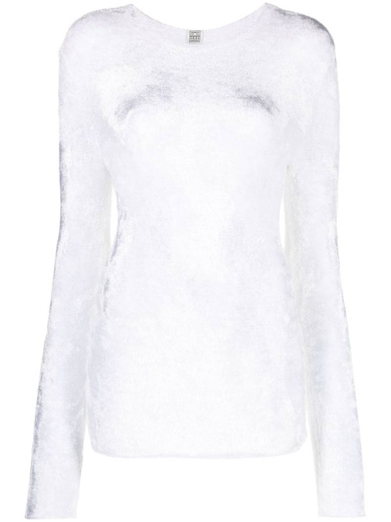 TOTEME Slim chenille-knit top - White von TOTEME