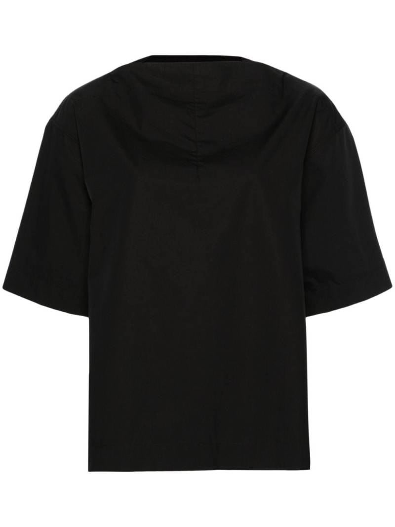 TOTEME Perano poplin T-shirt - Black von TOTEME