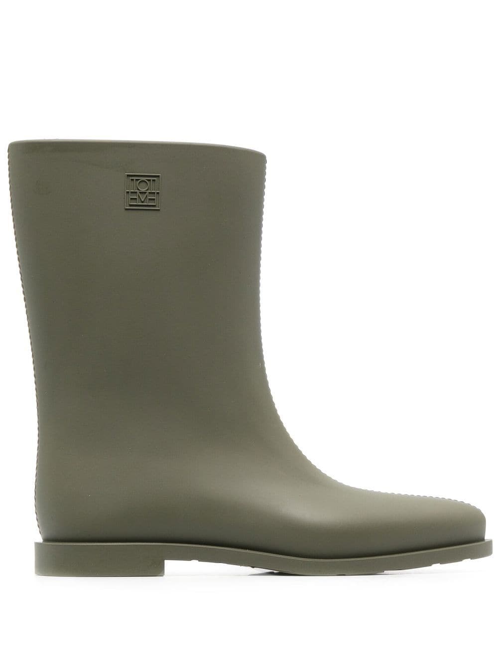 TOTEME Rain logo-debossed boots - Green von TOTEME