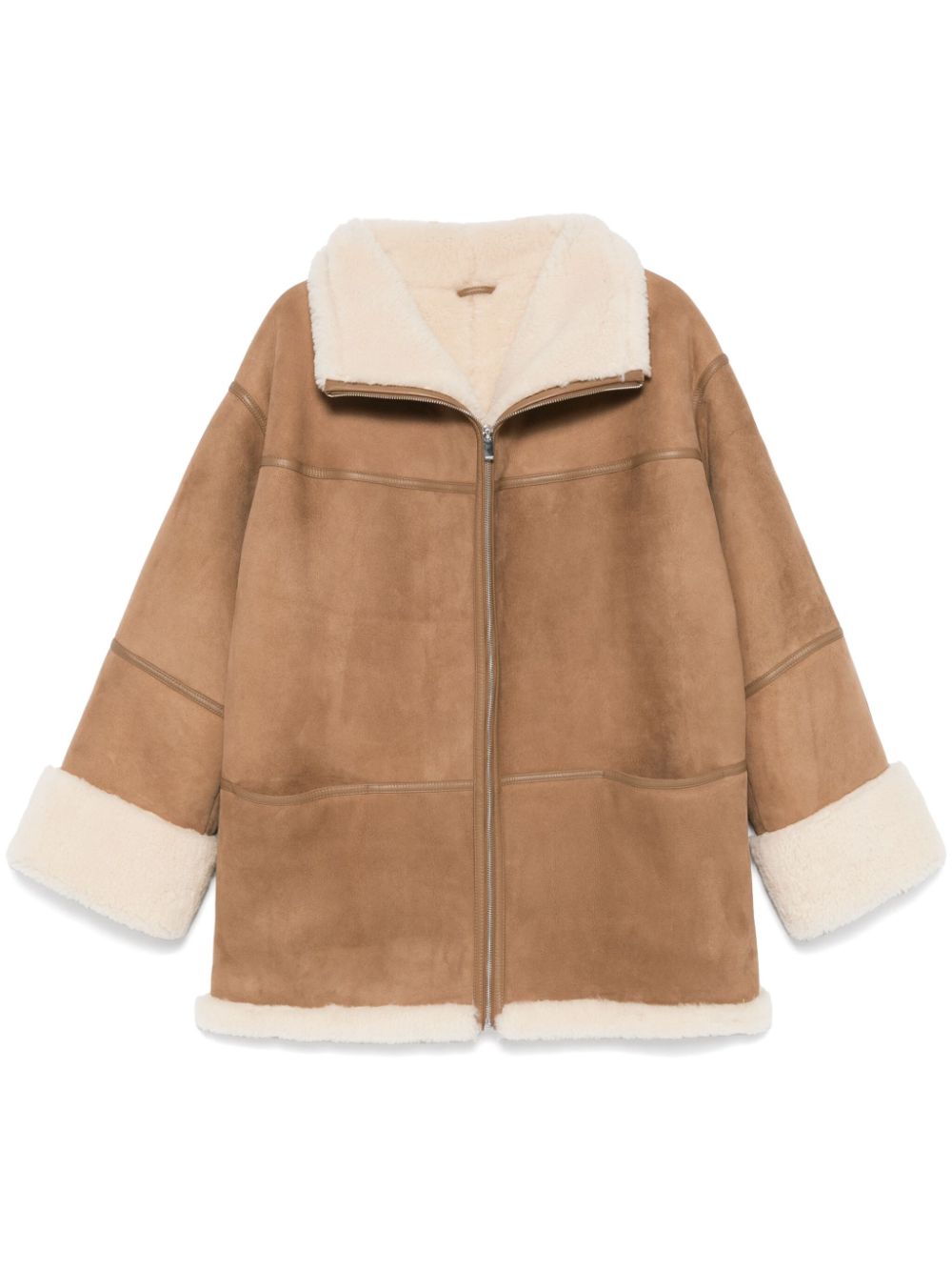 TOTEME Signature shearling jacket - Brown von TOTEME