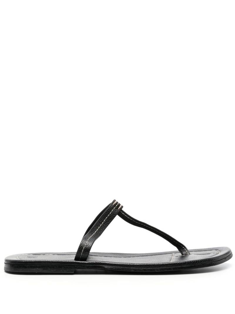 TOTEME T-bar leather sandals - Black von TOTEME