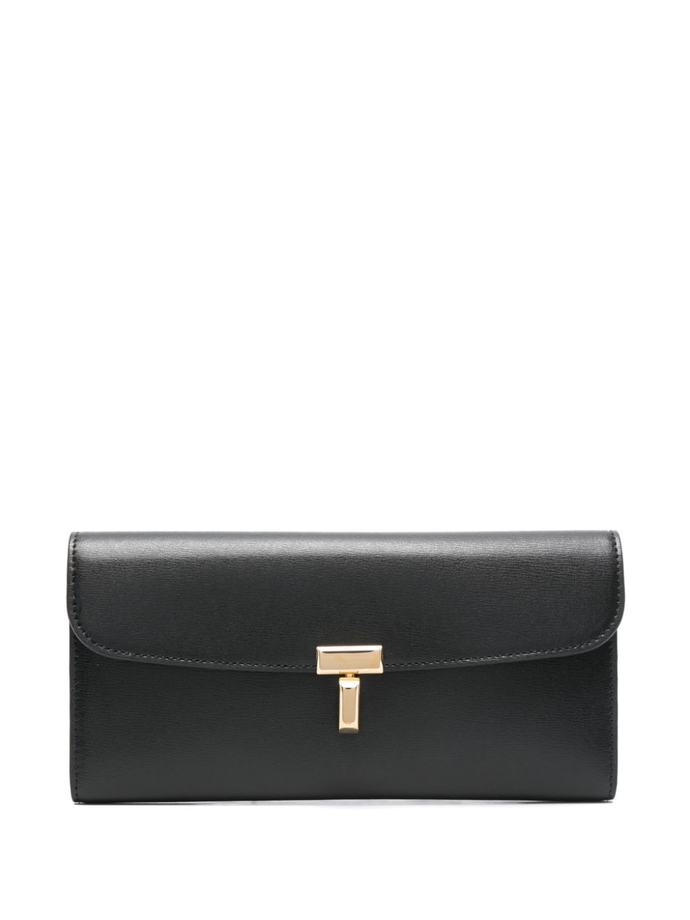 TOTEME T-lock leather wallet - Black von TOTEME