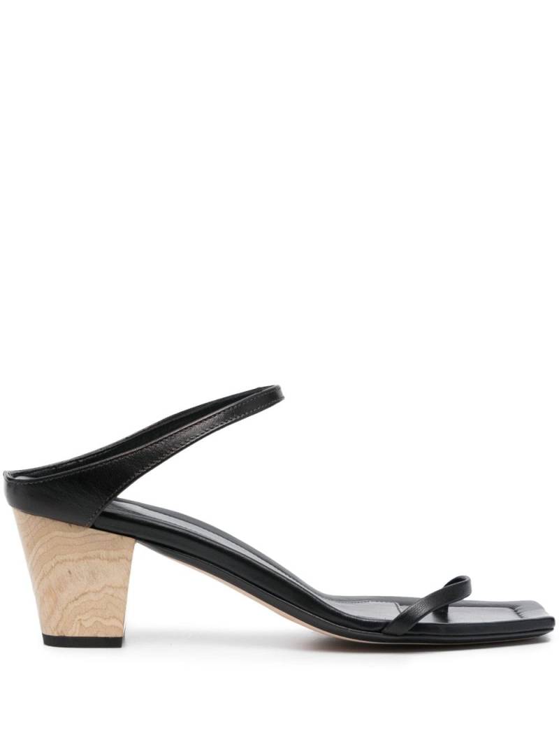 TOTEME The City 60mm leather sandals - Black von TOTEME